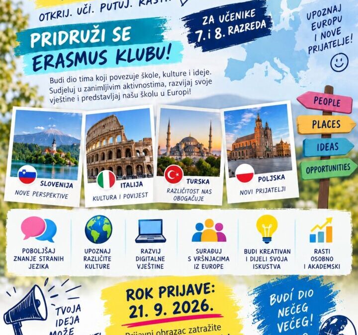 Pridruži se Erasmus klubu!!!